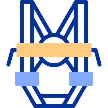 Sırt çantasının basit vektör çizimi modern illüstrasyon