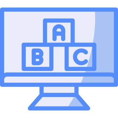 Bilgisayar. Web simgesi basit tasarım