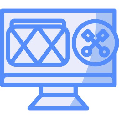 Tarayıcı bilgisayar simgesi. beyaz arkaplanda izole edilmiş web tasarımı için bilgisayar ekran ikonu