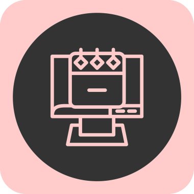 Dizüstü bilgisayar simgesi vektör çizimi