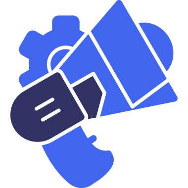 Konuşmacı. Web simgesi basit illüstrasyon