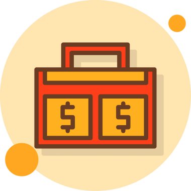 Para çantası vektör çizim