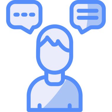 Sohbet simgesi, vektör çizimi