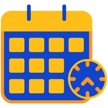 Beyaz arkaplanda izole edilmiş takvim tarihi simgesi.