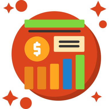 işletme finansmanı düz stil simgesi