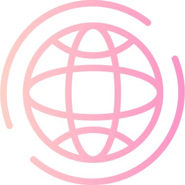 Küre. Web simgesi basit illüstrasyon