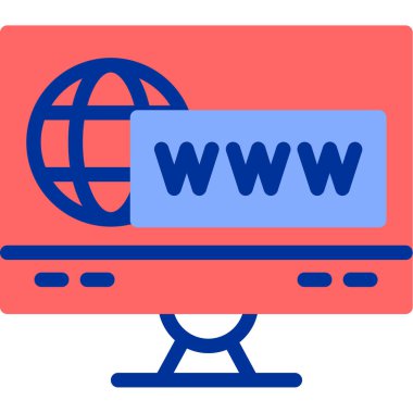 İnternet ağı. Web simgesi basit tasarım
