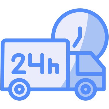 Teslimat. Web simgesi basit illüstrasyon