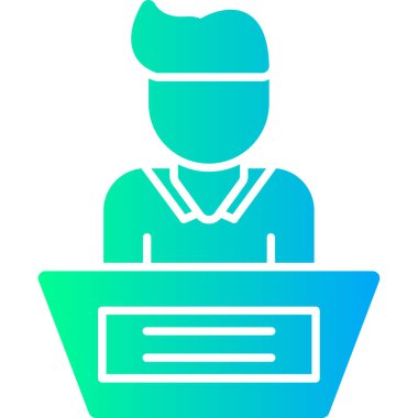 Kadın. Web simgesi basit illüstrasyon