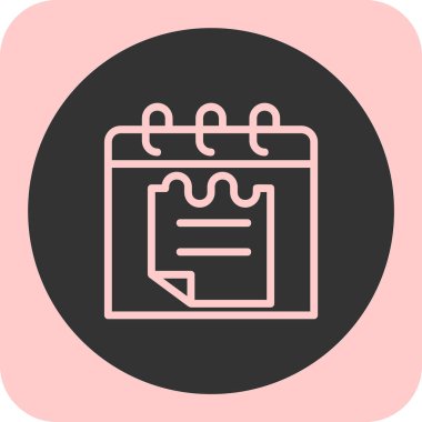 Takvim simgesi soyut arkaplanda izole edildi