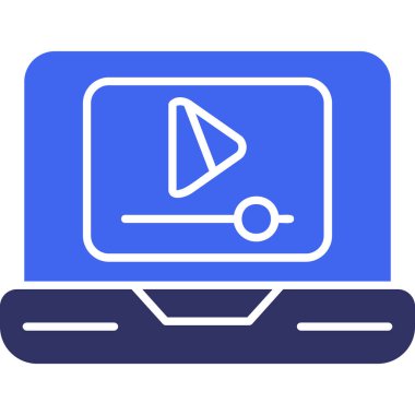 Dizüstü bilgisayar simgesi vektör çizimi