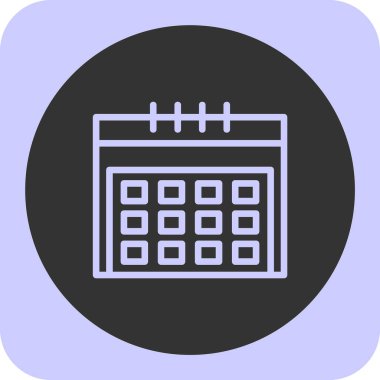 Takvim simgesinin vektör illüstrasyonu