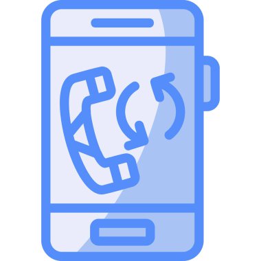 Arama mobil simgesi ana hat biçiminde