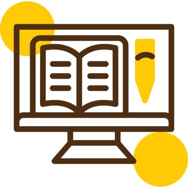 kitap web simgesi, vektör illüstrasyonu