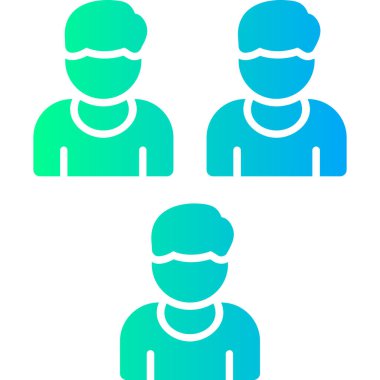 Bir grup insanın vektör çizimi