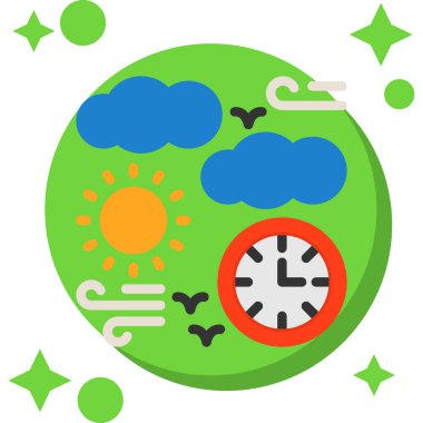 Saat simgesi vektör illüstrasyonu