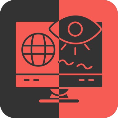 Televizyon ikonu. Basit resimleme