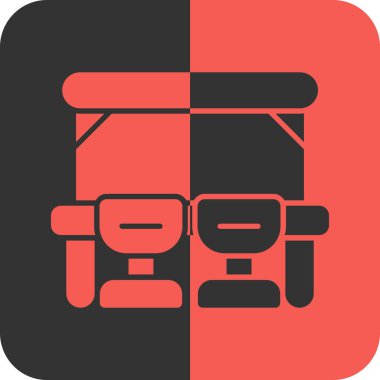 Kırmızı ve siyah takım elbiseli bir adamın vektör çizimi