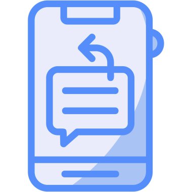 ileti sohbet simgesi modern vektör illüstrasyonu