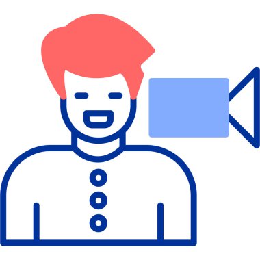 Konuşmacı. Web simgesi basit illüstrasyon