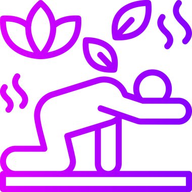 yoga. Web simgesi basit illüstrasyon