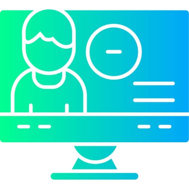 Bilgisayarı olan bir adamın vektör çizimi