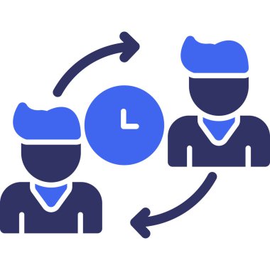 zaman yönetimi simgesi, vektör illüstrasyonu basit tasarım