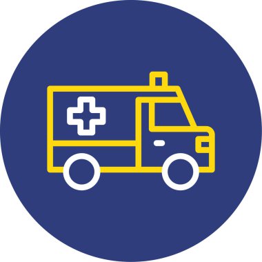 ambulans simgesi vektör illüstrasyonu