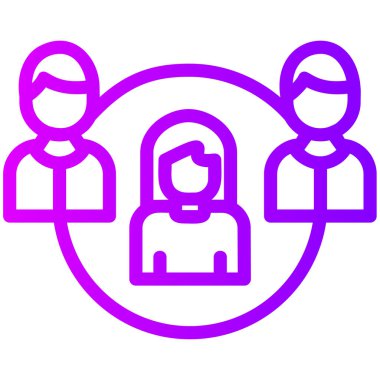 Takım çalışması. Basit illüstrasyon