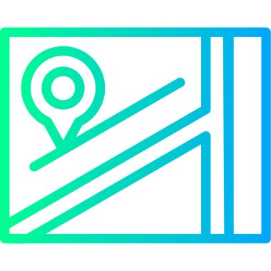 harita simgesi vektör illüstrasyonu