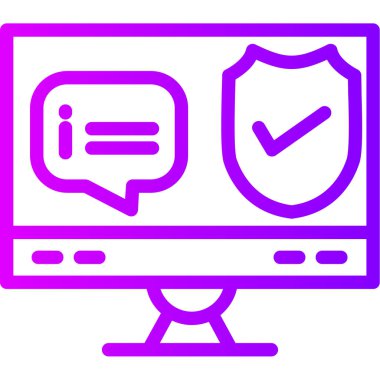 bilgisayar simgesi basit vektör illüstrasyonu