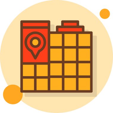 konumu simgesi harita, illüstrasyon vektör