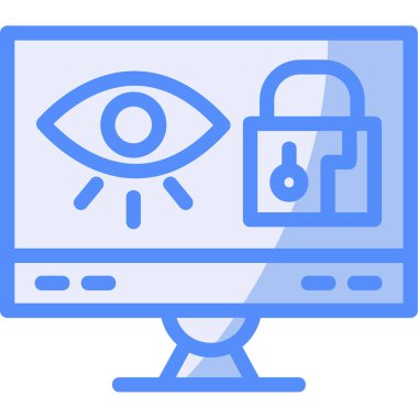 İnternet güvenlik kilidi simgesi - taslak biçimi