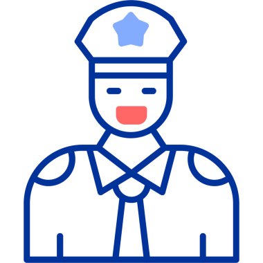 Polis simgesi, vektör illüstrasyonu basit tasarım