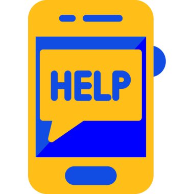 yardım mesajı ikonu vektör illüstrasyonuName