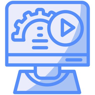 Video kamera simgesi. Görüntü kamerası vektör simgesi rengini izole et