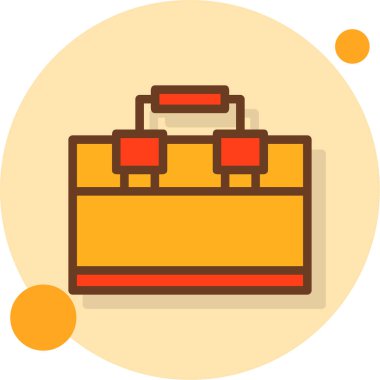 Bavul. Web simgesi basit illüstrasyon