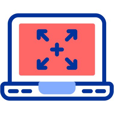 Bilgisayar. Web simgesi basit illüstrasyon