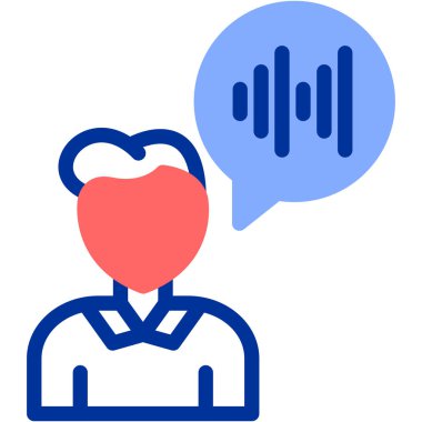 Konuş. Web simgesi basit illüstrasyon