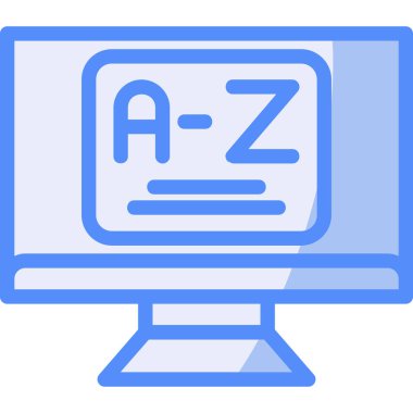 Bilgisayar. Web simgesi basit illüstrasyon