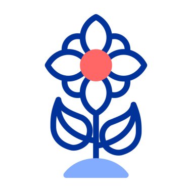 Çiçek simgesinin vektör illüstrasyonu