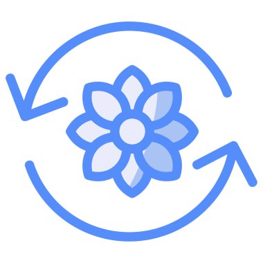 Çiçek. Web simgesi basit illüstrasyon