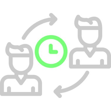 zaman yönetimi simgesi, vektör tasarımı