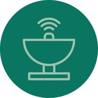 Benzersiz radyo kulesi vektör çizgisi simgesi