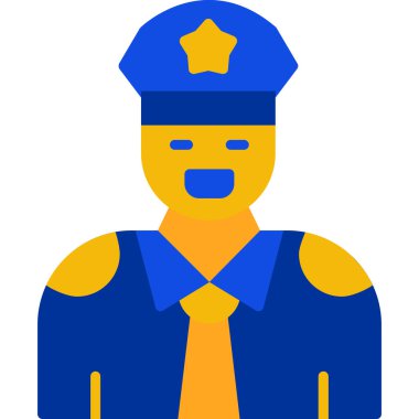 Polis memuru vektör simgesi