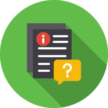 FAQ vektör düz renk simgesi