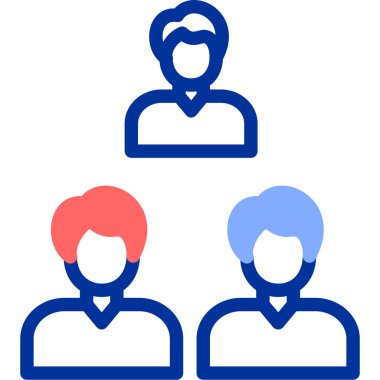 İş insanları vektör çizgisi simgesi, vektör illüstrasyonu