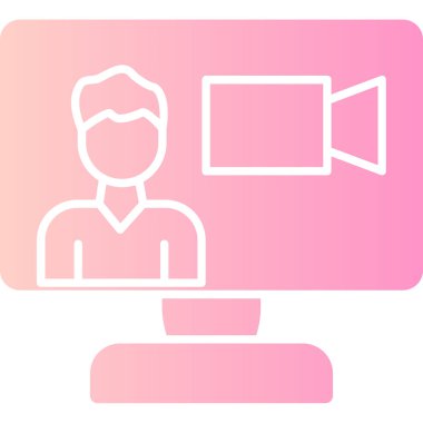 video. Web simgesi basit illüstrasyon