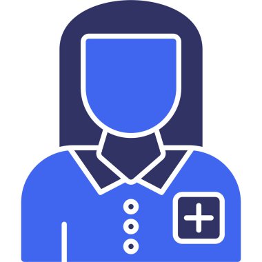 Doktor. Web simgesi basit illüstrasyon