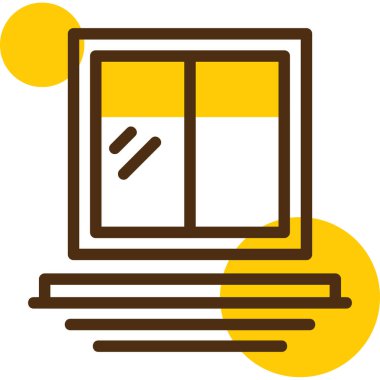 Pencere. Web simgesi basit illüstrasyon